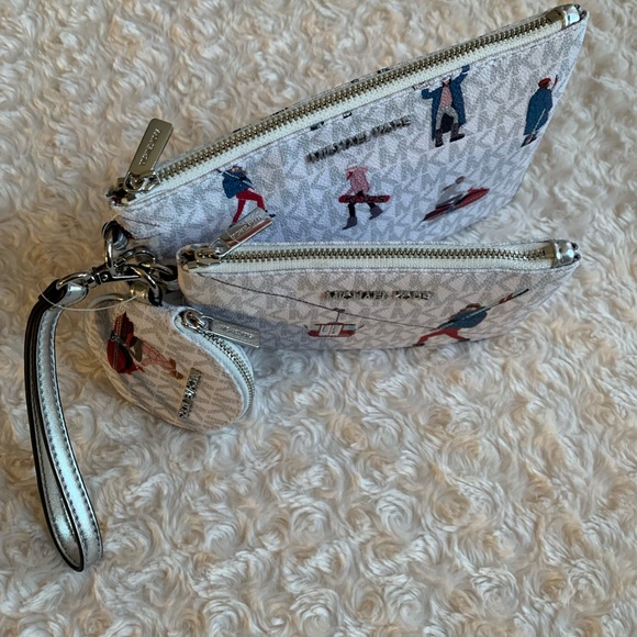 Michael Kors Jet Set Girls JST Multi Wristlet Trio - Bright White Multi - Picture 3 of 9